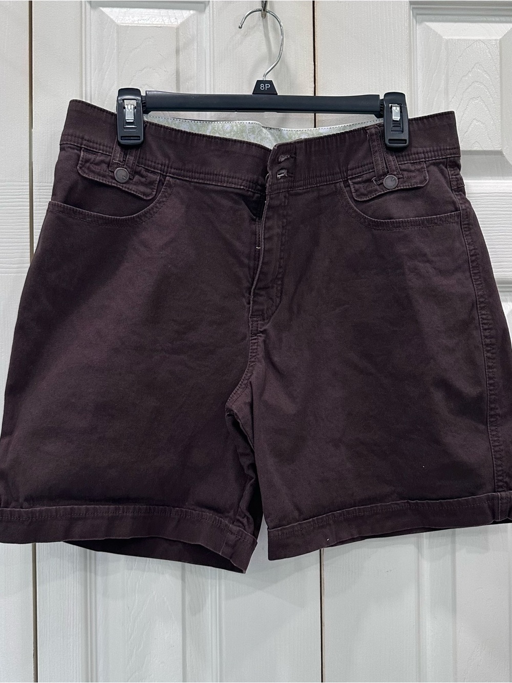Lee Women's Brown Mid-Rise Casual Shorts